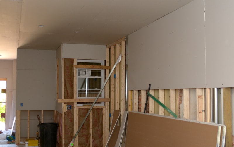 2113 McCulloh Street structural reconstruction progress — new framing and interior rebuilding, Druid Heights Baltimore